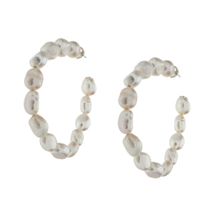 pearl hoop earrings